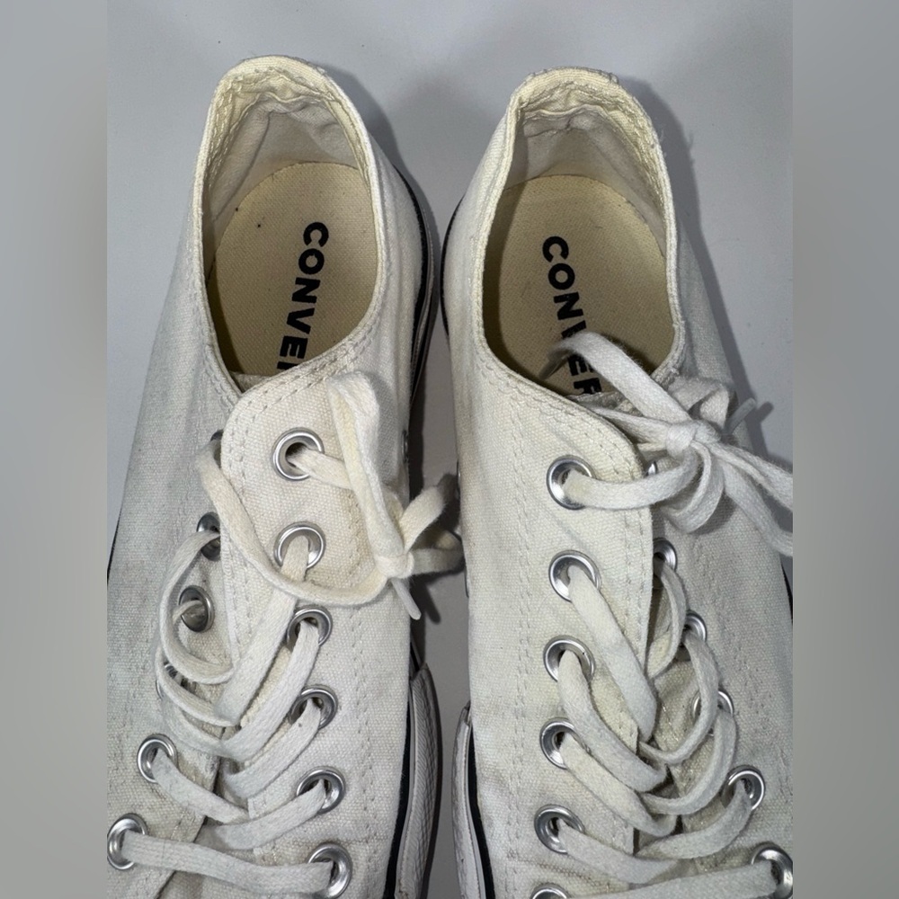 Converse chuck Taylor women’s all star lift platform canvas white shoes size 8 - Picture 8 of 9